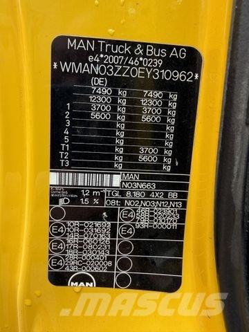 MAN TGL 8.180 BB Platformos/ Pakrovimas iš šono