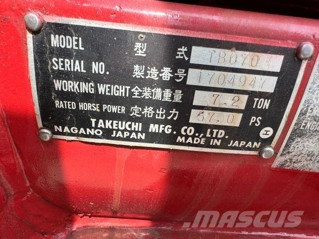 Takeuchi TB070 Mini ekskavatoriai < 7 t