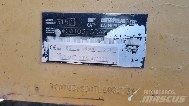 CAT 315DL Vikšriniai ekskavatoriai