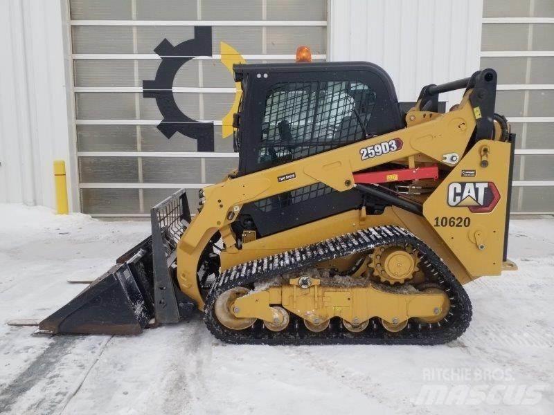CAT 259D3 Krautuvai su šoniniu pasukimu