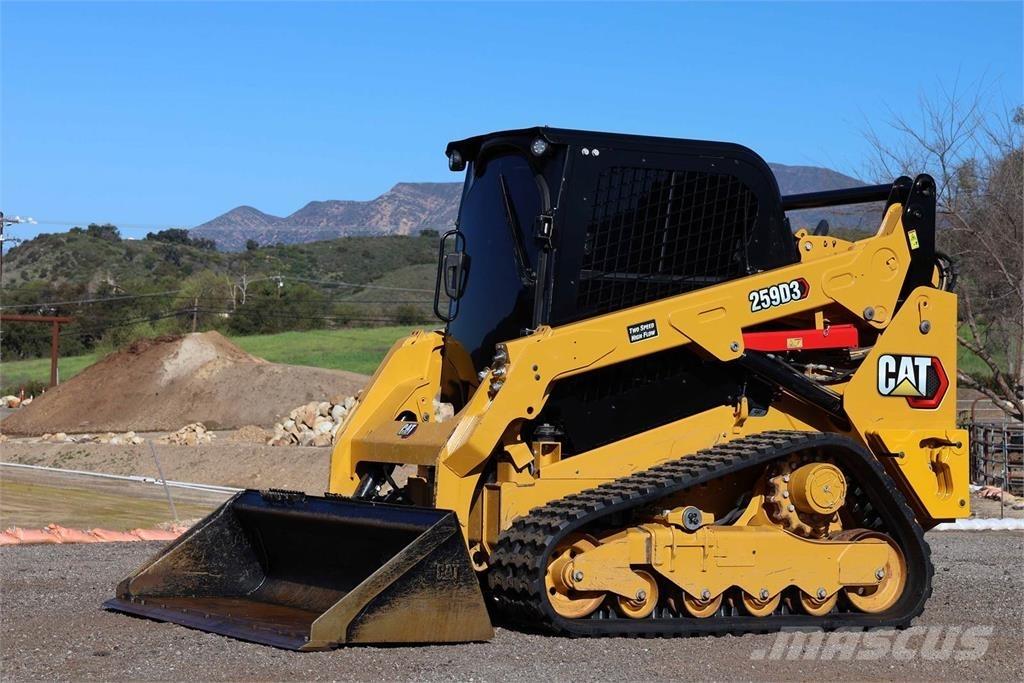 CAT 259D3 Krautuvai su šoniniu pasukimu