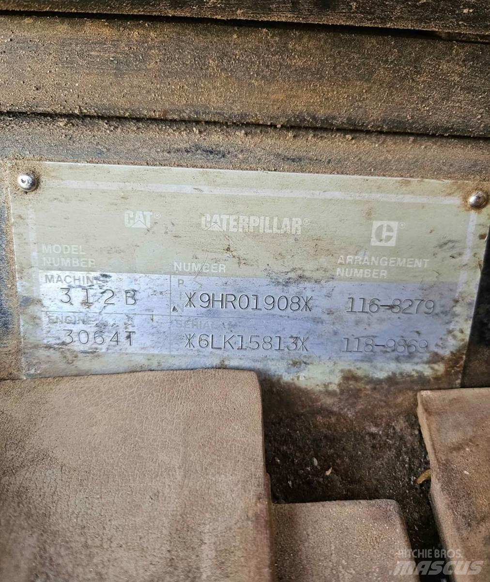 CAT 312B Vikšriniai ekskavatoriai