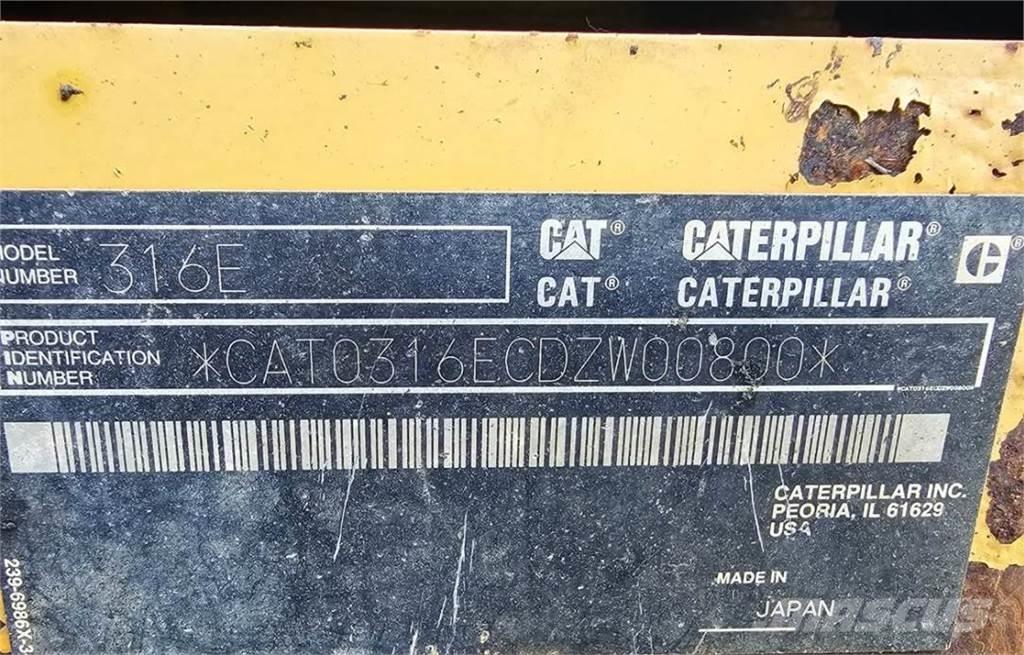 CAT 316EL Vikšriniai ekskavatoriai