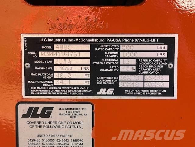 JLG 400S Kiti keltuvai ir platformos