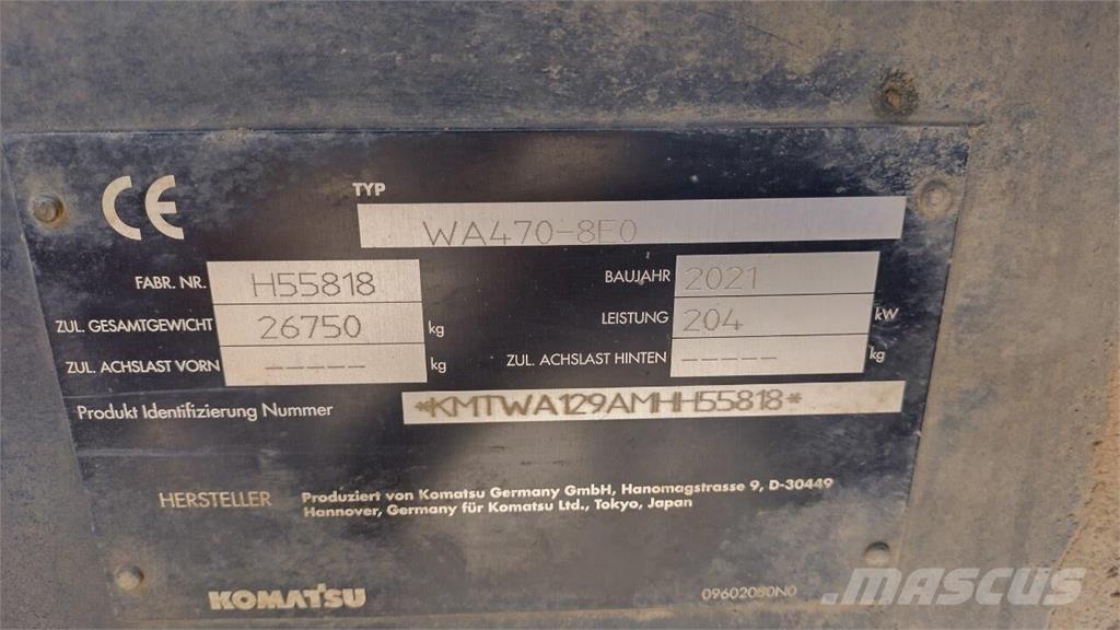 Komatsu WA 470-8 Naudoti ratiniai krautuvai