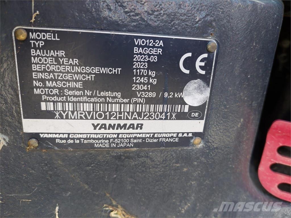 Yanmar Vio 12 Vikšriniai ekskavatoriai