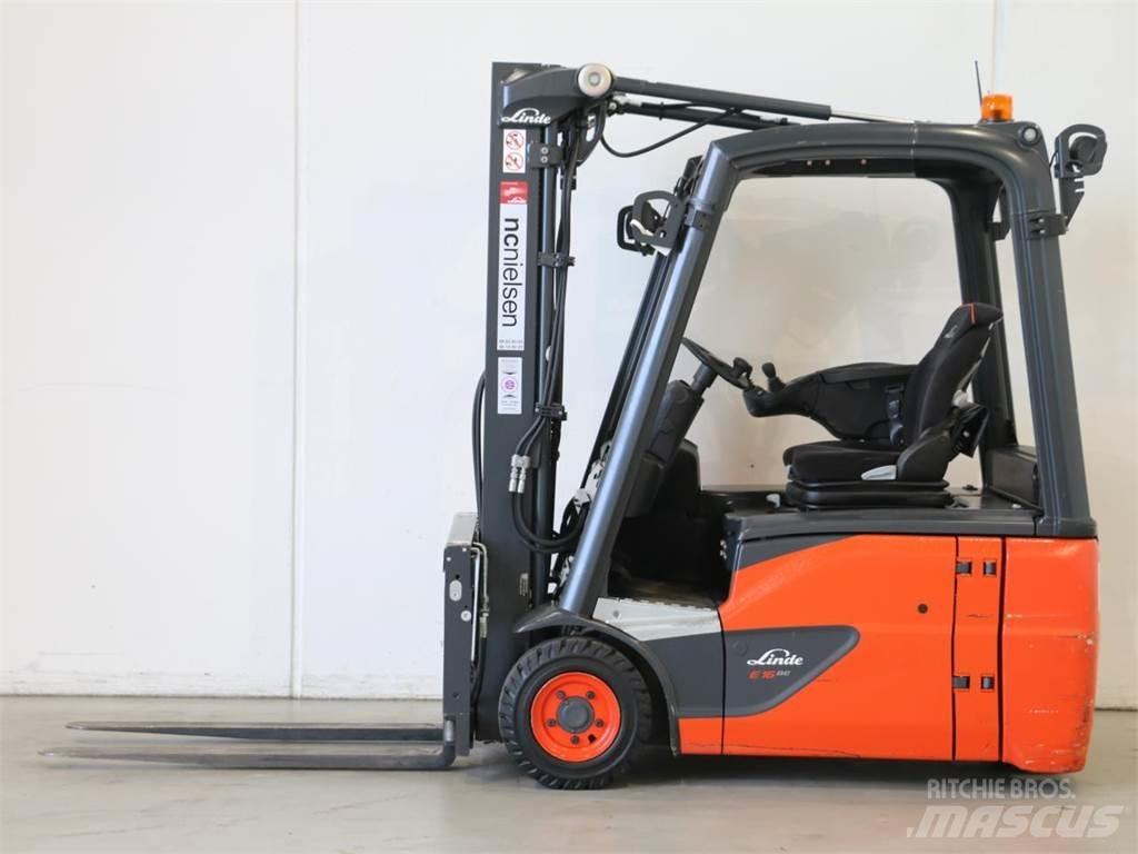 Linde E16/386-02 EVO Elektriniai šakiniai krautuvai
