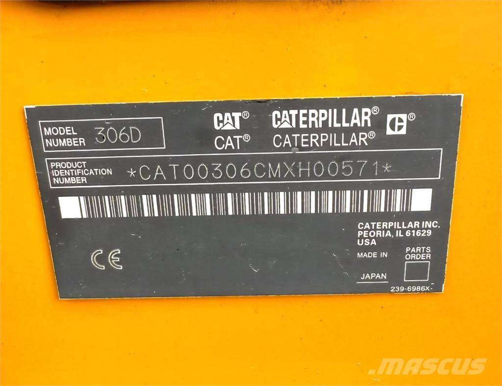 CAT 306D Mini ekskavatoriai < 7 t