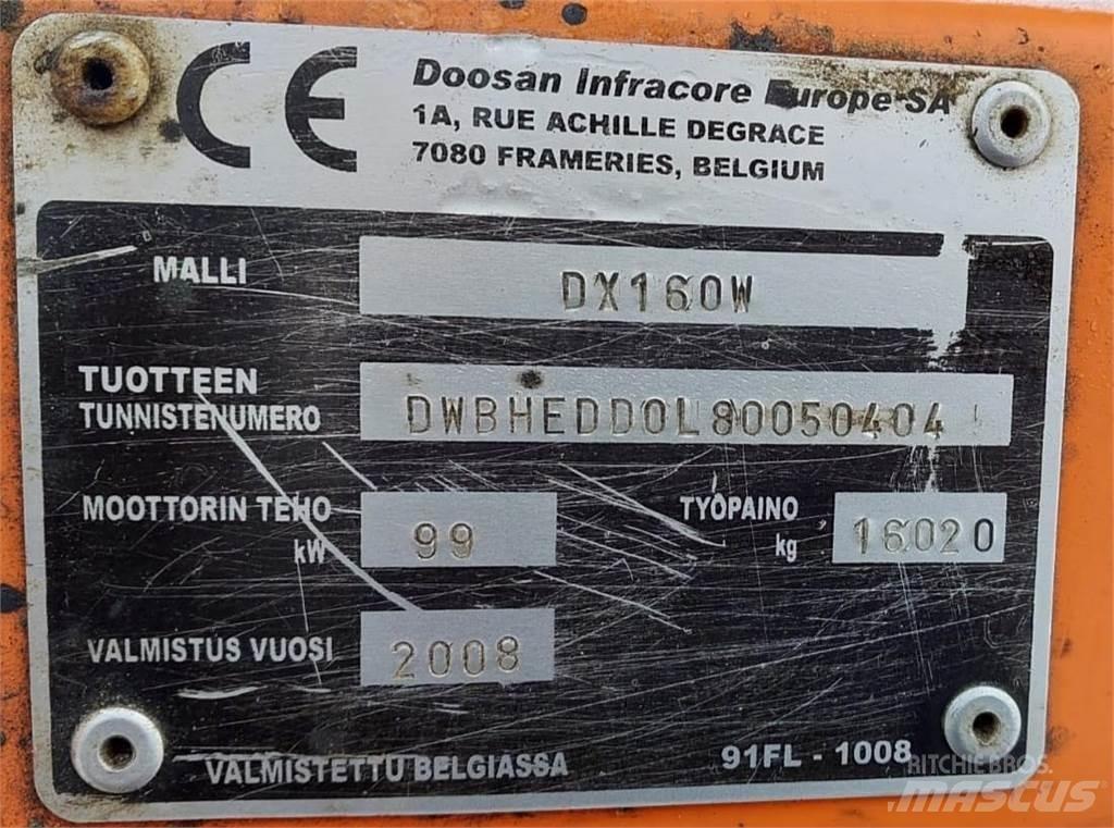 Doosan DX160W Vikšriniai ekskavatoriai