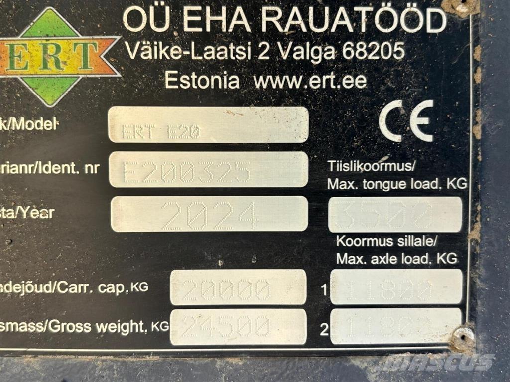 ERT E 20 Savivartės priekabos