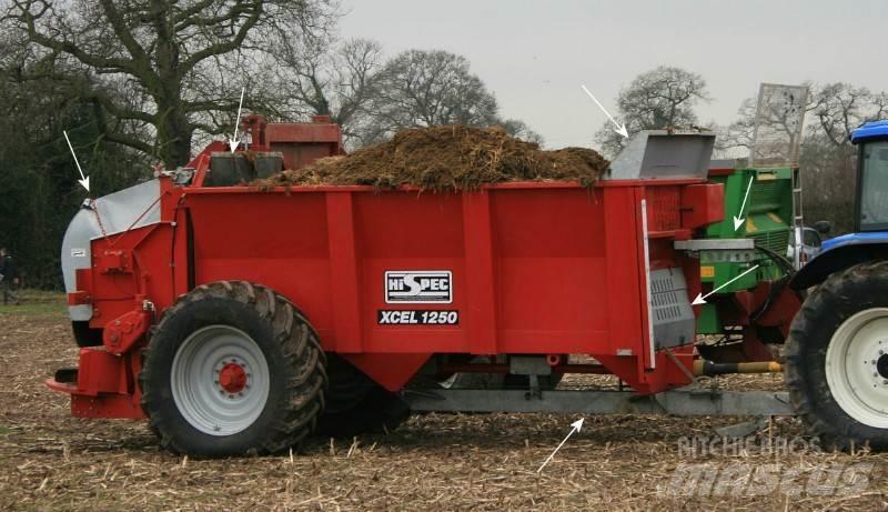 Hi-Spec Xcel 1250 Mėšlo barstytuvai