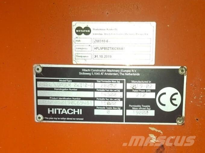 Hitachi ZW 310-6 Naudoti ratiniai krautuvai