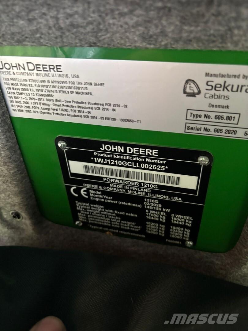 John Deere 1210G Naudoti miškovežiai (Forvarderiai)