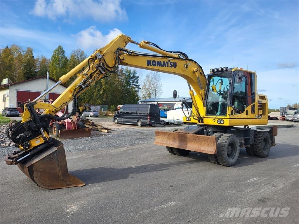 Komatsu PW 148-10 Ratiniai ekskavatoriai