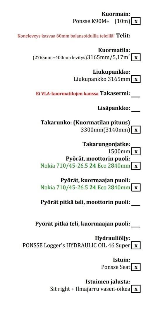 Ponsse Elk 8WD Naudoti miškovežiai (Forvarderiai)