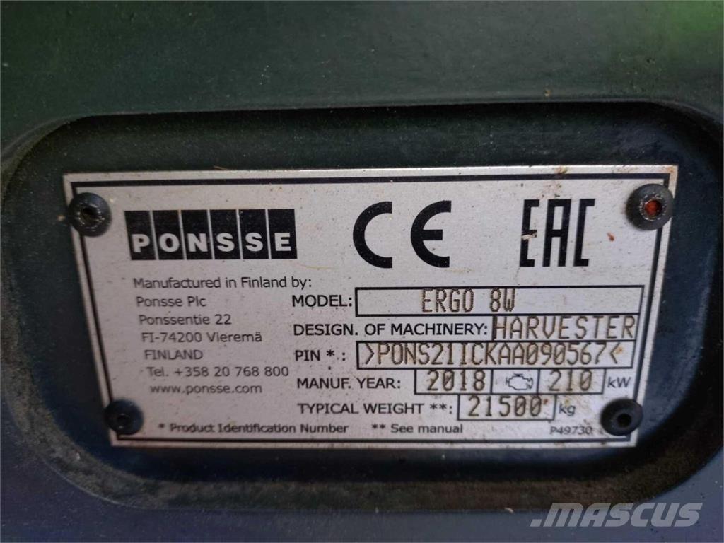 Ponsse Ergo Miško technika (Harvesteriai)