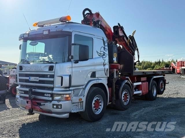 Scania R124G Automobiliniai kranai