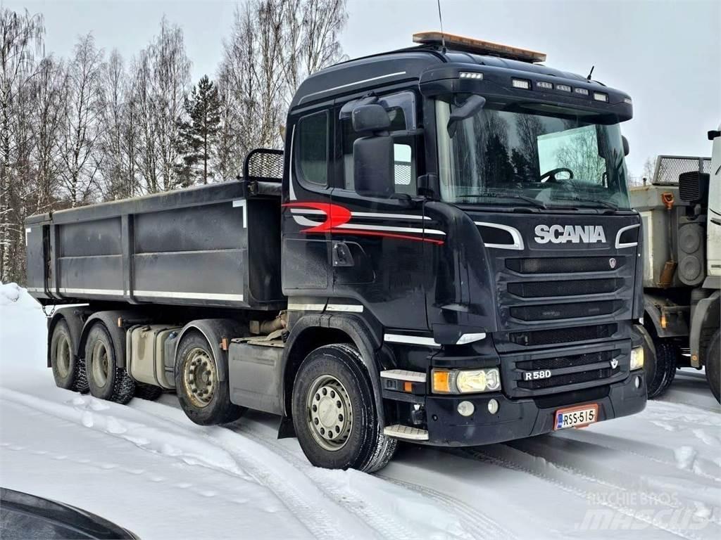 Scania R580 8x4 Savivarčių priekabų vilkikai