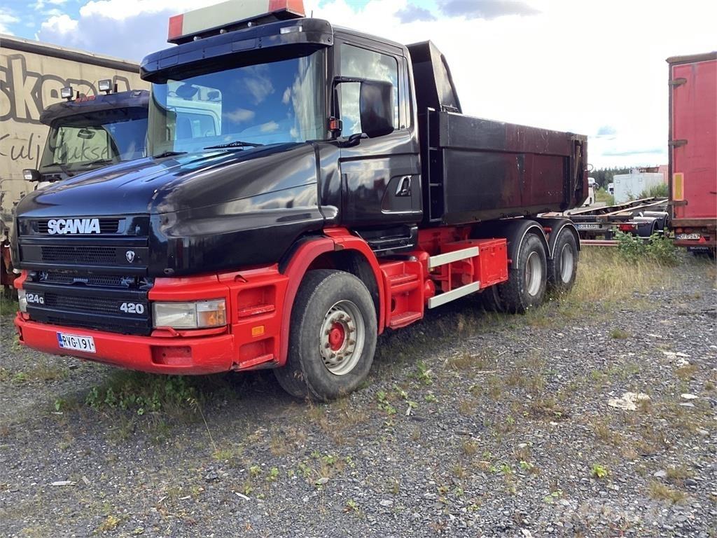 Scania T 124 Savivarčių priekabų vilkikai