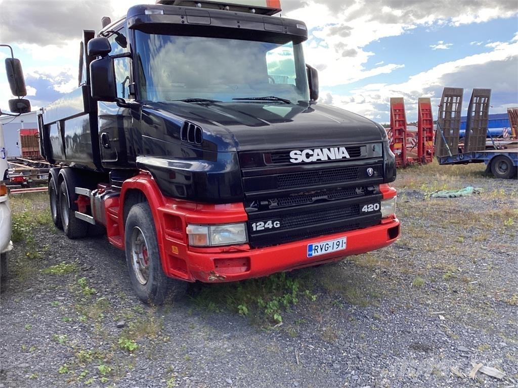 Scania T 124 Savivarčių priekabų vilkikai
