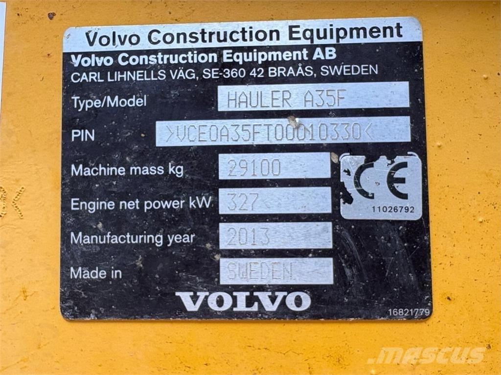 Volvo A 35 F Karjeriniai savivarčiai