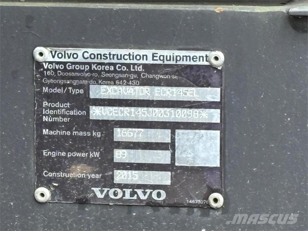 Volvo ECR 145 EL Vikšriniai ekskavatoriai