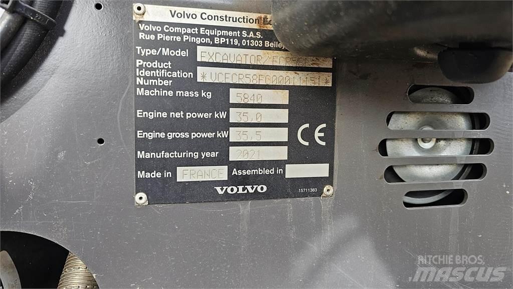 Volvo ECR 58 F Mini ekskavatoriai < 7 t