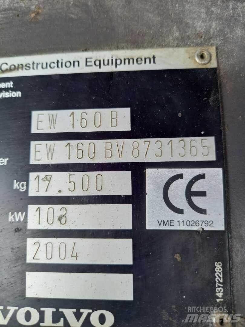 Volvo EW 160 B Vikšriniai ekskavatoriai