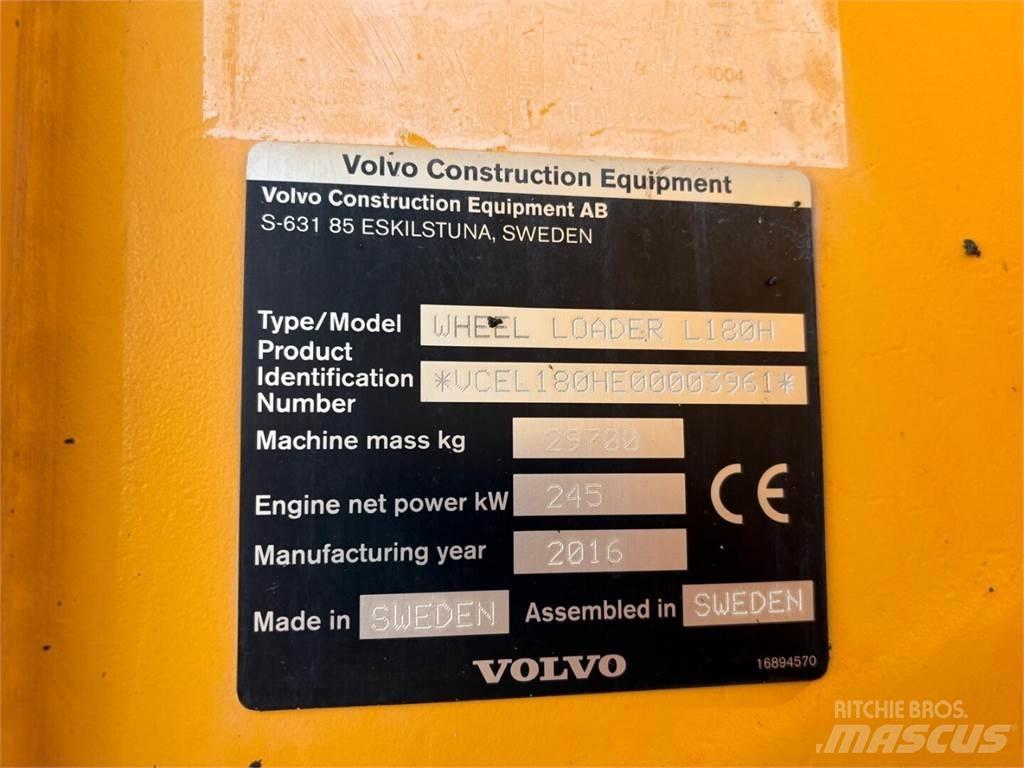 Volvo L 180 H Naudoti ratiniai krautuvai
