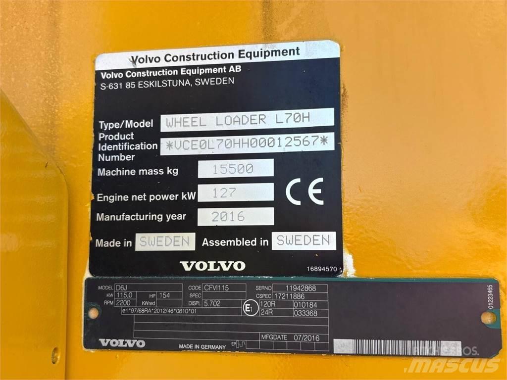 Volvo L 70 H Naudoti ratiniai krautuvai