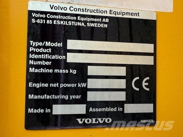 Volvo L180H Naudoti ratiniai krautuvai
