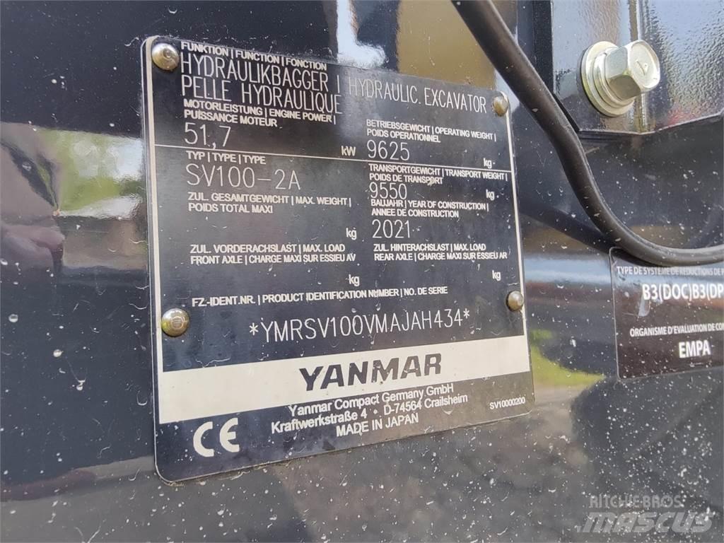 Yanmar SV100-2 Vidutinės galios ekskavatoriai 7-12 t