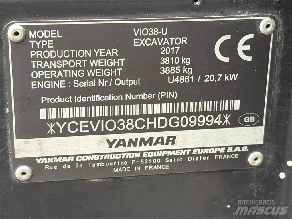 Yanmar VIO 38-U Mini ekskavatoriai < 7 t