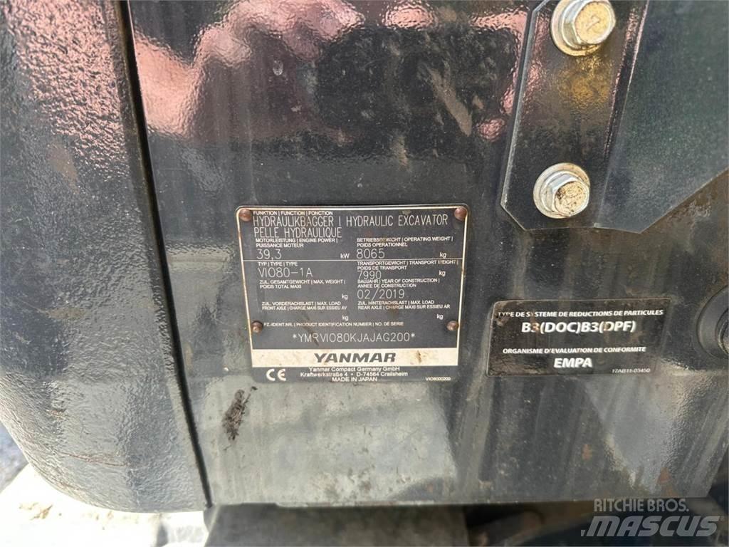 Yanmar Vio 80-1A Vidutinės galios ekskavatoriai 7-12 t