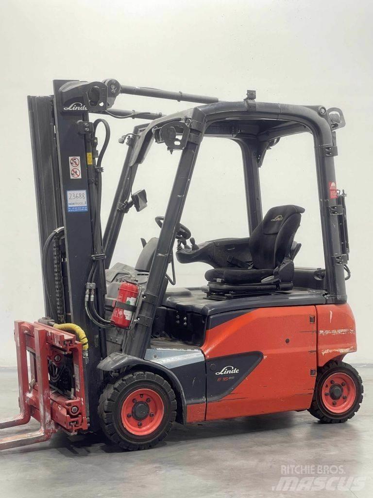 Linde E16P-02-386 Elektriniai šakiniai krautuvai