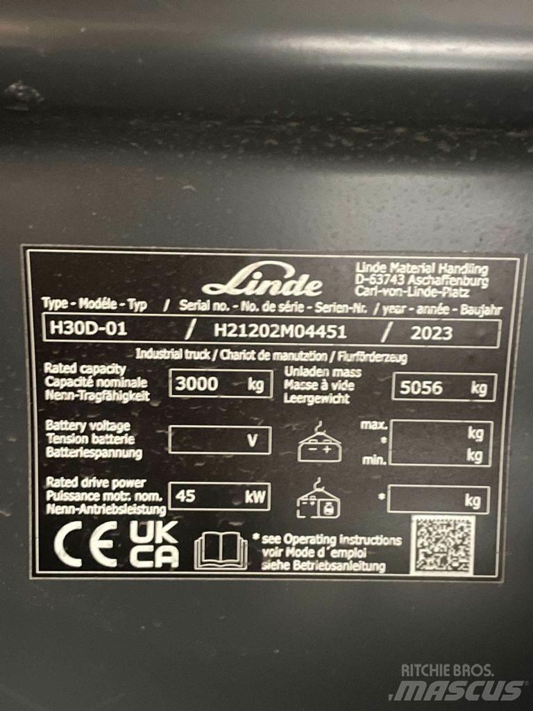 Linde H30D-01-1202 Dyzeliniai krautuvai