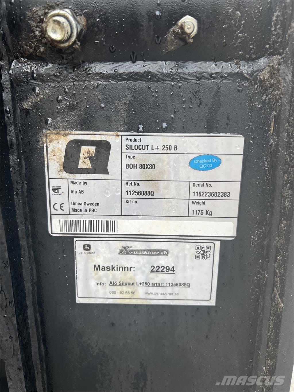 Ålö Silocut L+ 250 Kiti priedai ir komponentai