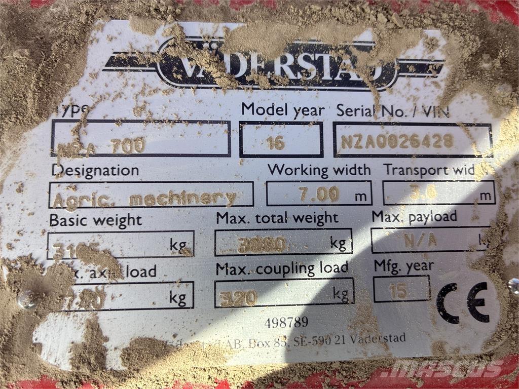 Väderstad NZA 800 HARV Akėčios