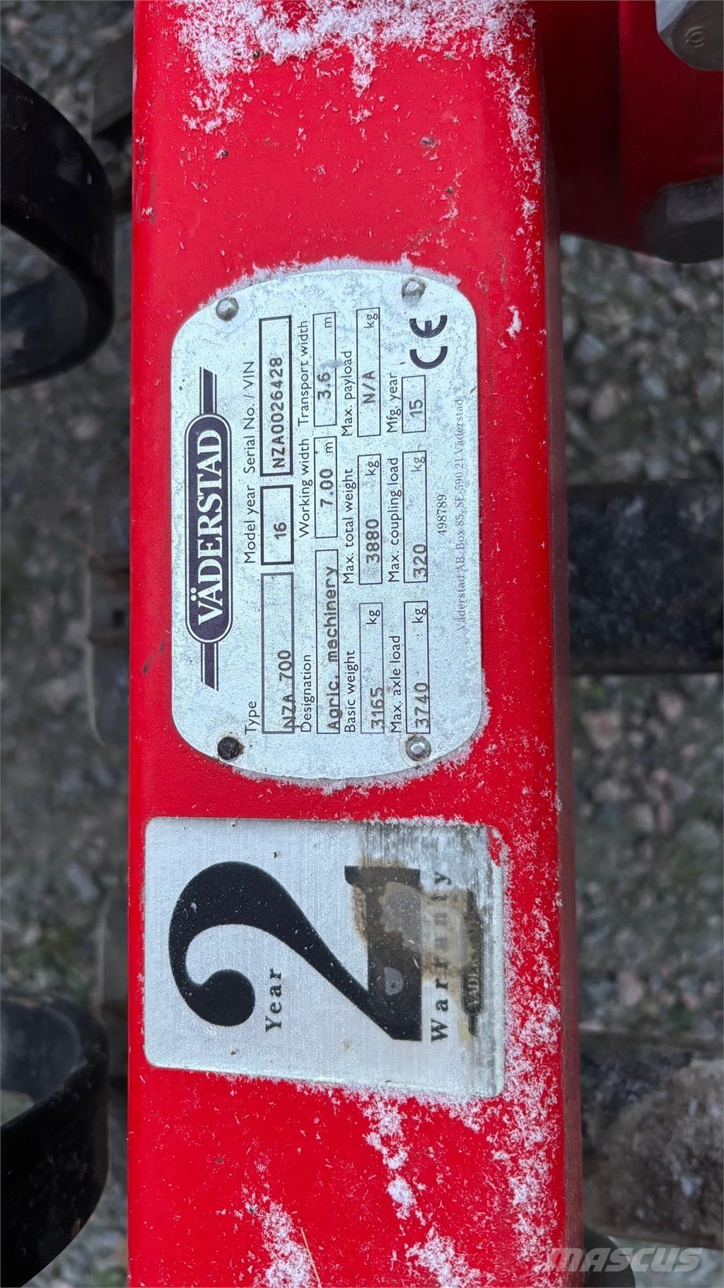 Väderstad NZA 800 HARV Akėčios