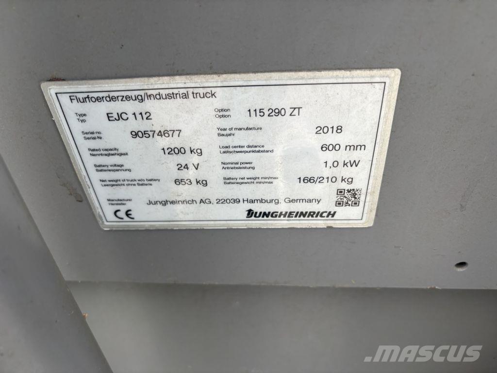 Jungheinrich EJC 112 Rankiniai vėžimėliai