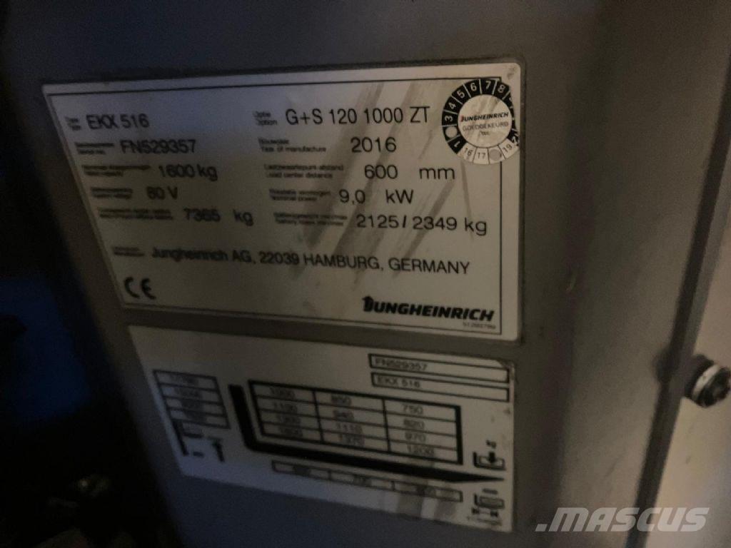 Jungheinrich EKX 516 Didelių aukščių keltuvai-krautuvai