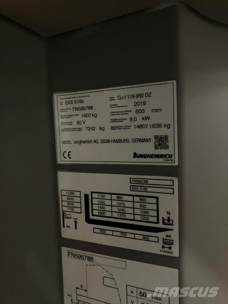 Jungheinrich EKX 516K Didelių aukščių keltuvai-krautuvai