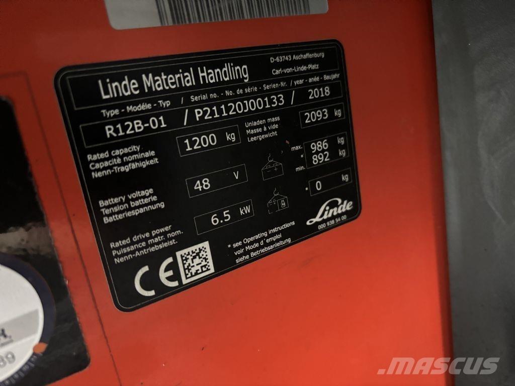 Linde R12B-01 Šakiniai krautuvai su prailgintu keltuvu