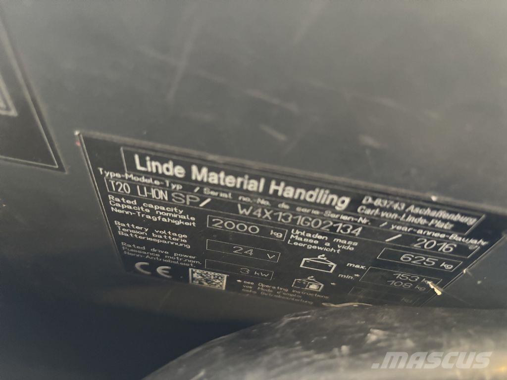 Linde T20 LI-ION SP Savaeigiai rietuvai