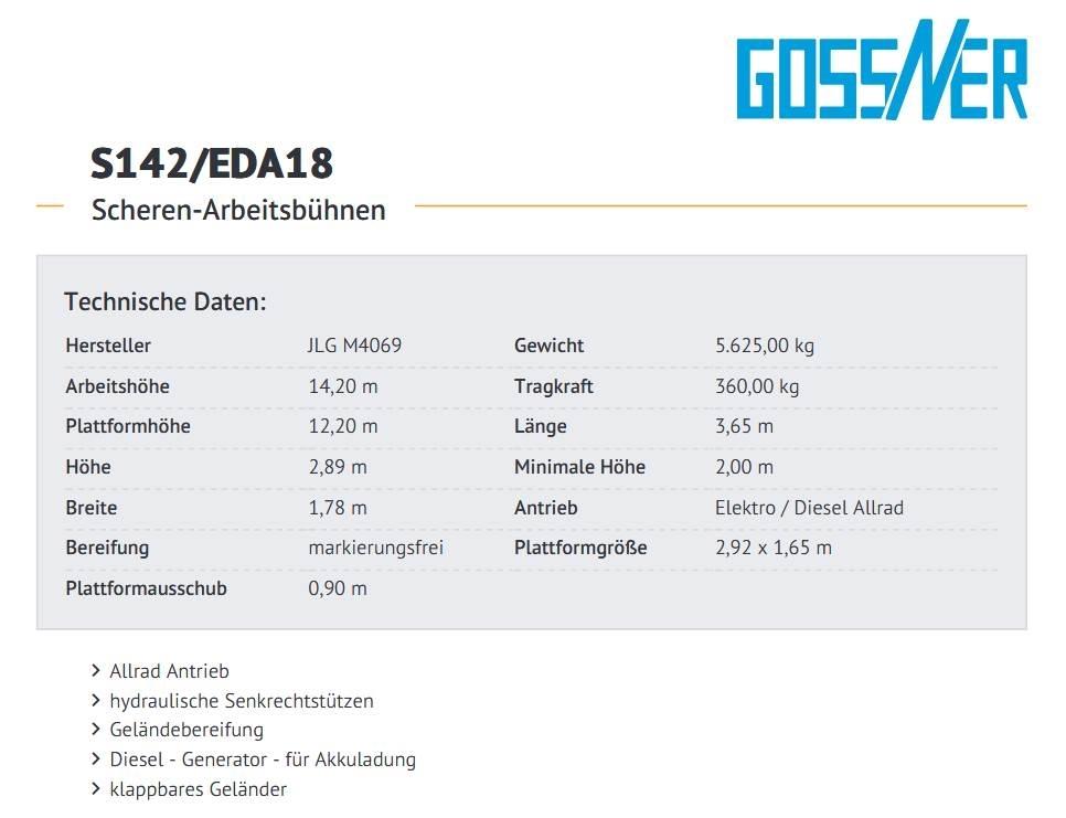 JLG M4069 Žirkliniai keltuvai