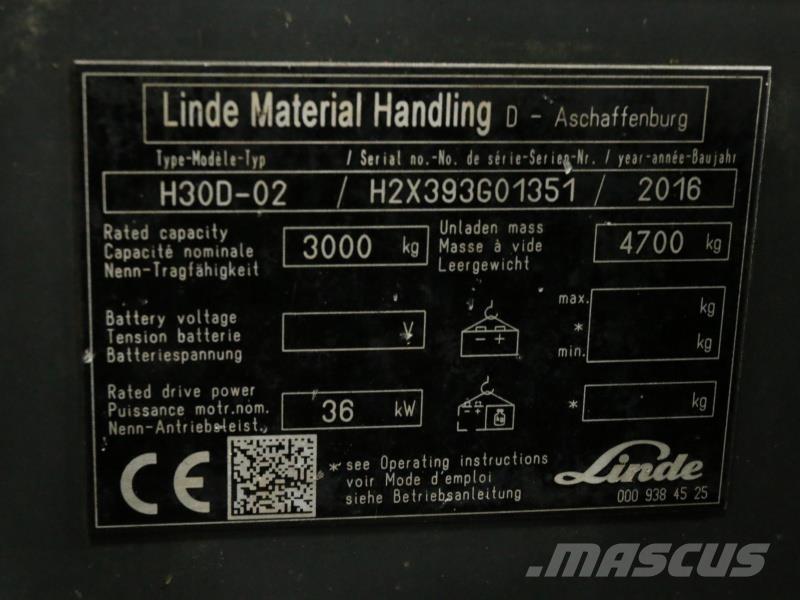 Linde H30D-02 393 Dyzeliniai krautuvai
