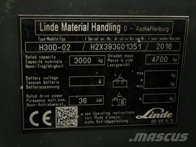 Linde H30D-02 393 DONOR Dyzeliniai krautuvai