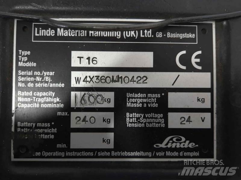 Linde T16 Rankiniai hidrauliniai vėžimėliai