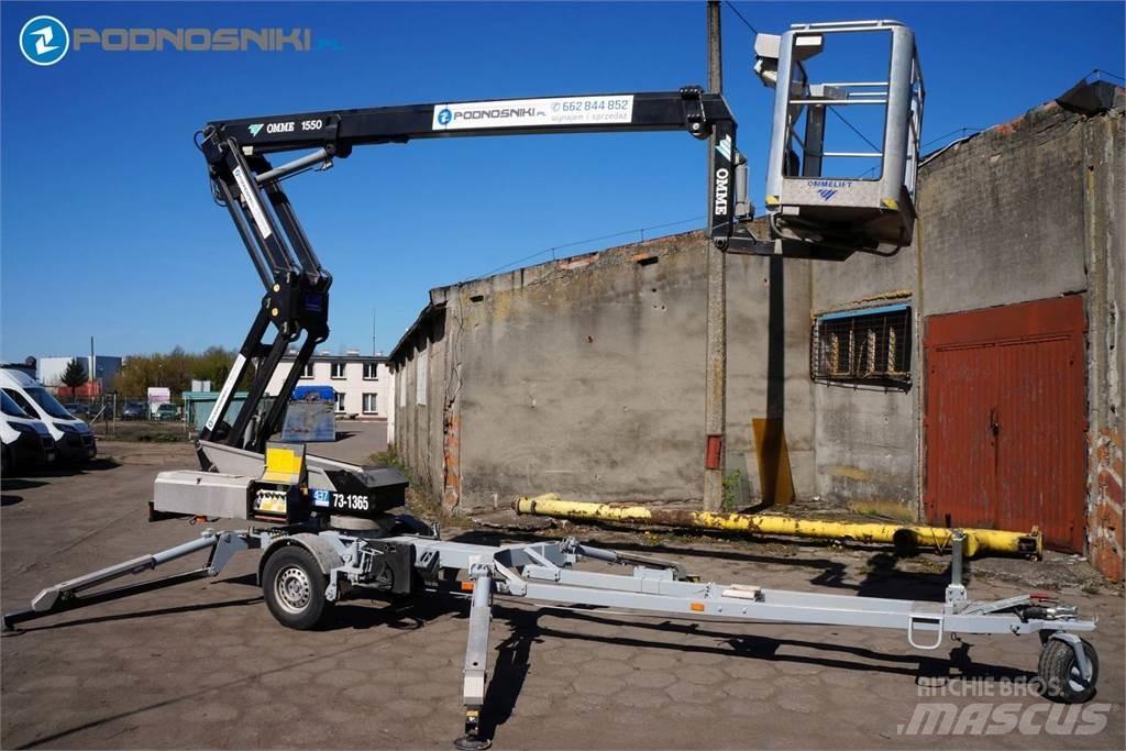 Omme 1550 EBZX Ant priekabų montuojamos kėlimo platformos