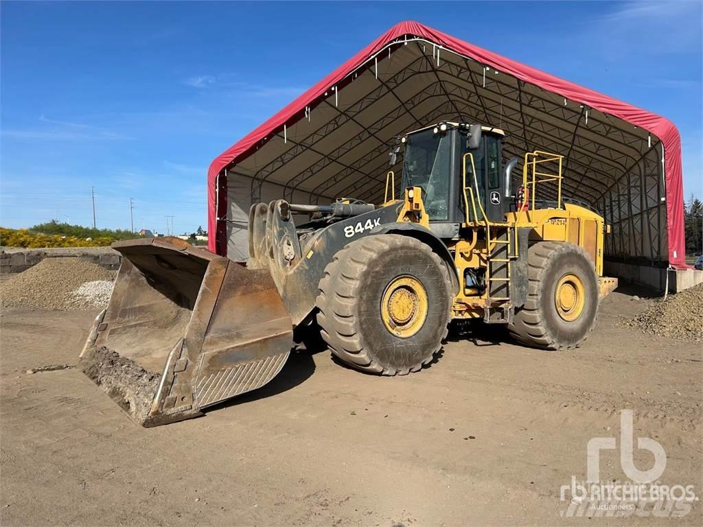 John Deere 844K Naudoti ratiniai krautuvai